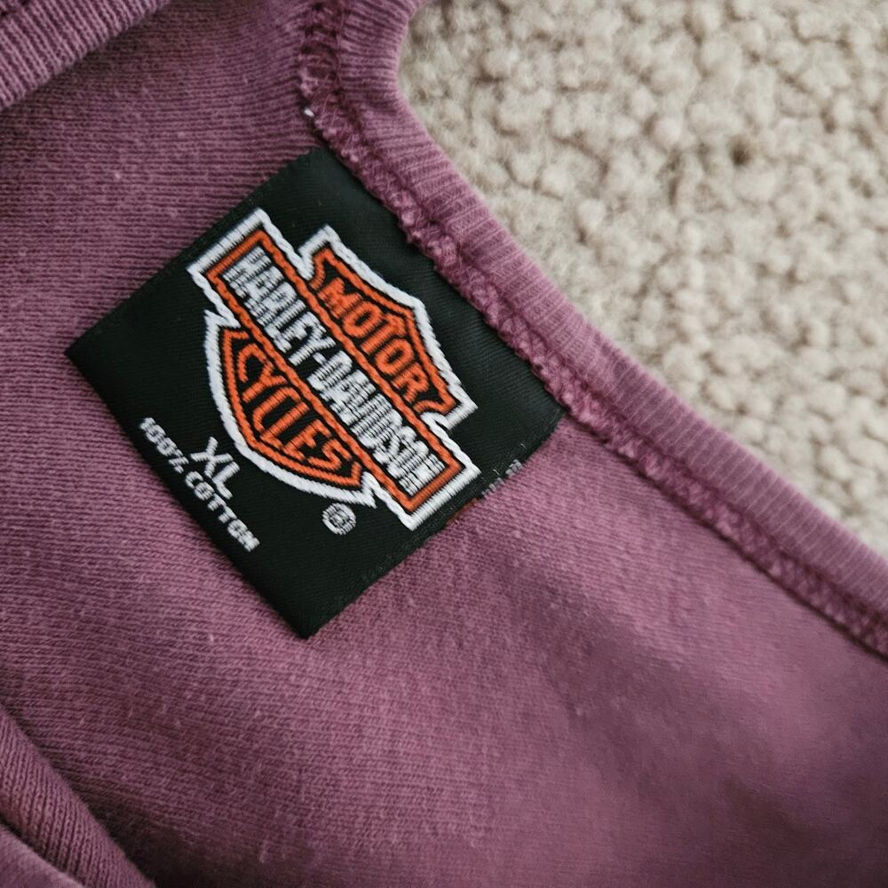 Harley Davidson Purple Tank VNeck Large - Picture 5 of 8